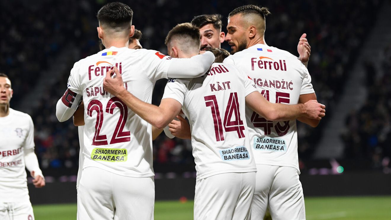 CFR Cluj - Rapid 2-2, în prima etapă din play-off. Farul, marea câștigătoare după remiza din Gruia