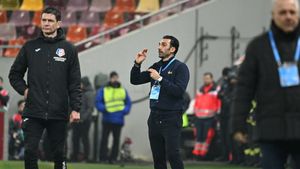 Reacție rară a lui Elias Charalambous! A sărit la arbitri, după Rapid - FCSB 0-0: „Nu știu ce a văzut”