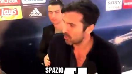 Buffon tuna și fulgera la interviuri când Ronaldo a apărut în spatele lui. VIDEO | Ce a urmat vorbește de la sine despre relația dintre cei doi mari rivali