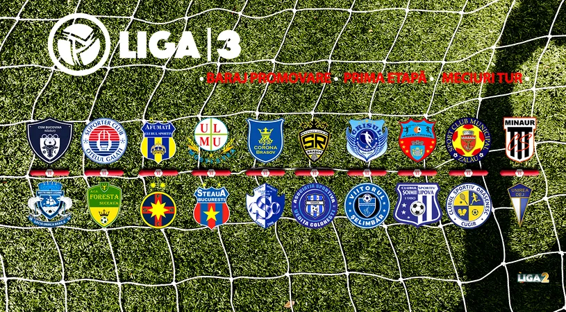 Barajele pentru promovarea în Liga 2 | SC Oțelul obține cea mai clară victorie, cu Foresta. Steaua, Vedița Colonești și Viitorul Șelimbăr sunt singurele care au câștigat în deplasare. La Baia Mare a fost singurul joc cu remiză