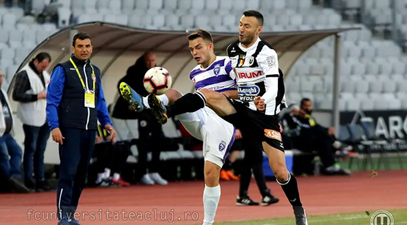 Cosmin Petruescu, după meciul pierdut cu 1-0 de Politehnica pe terenul Universității Cluj:** 