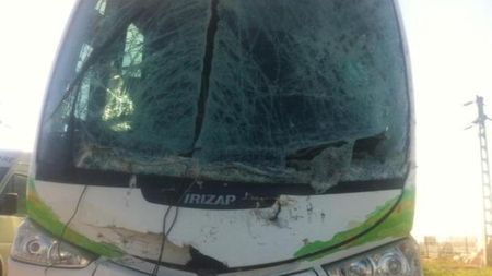 Straton: "Nu am avut nicio reacție, pur și simplu am privit cum intrăm în camion" Portarul Vasluiului s-a ales cu o contuzie