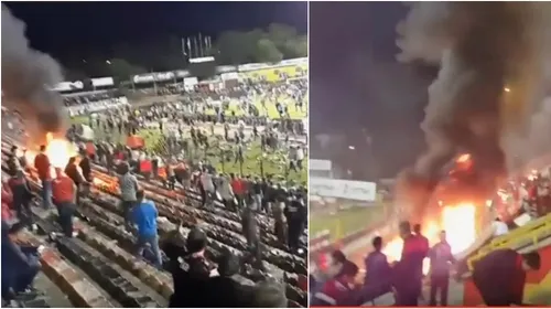 VIDEO | Scene șocante în Turcia. Fanii au INCENDIAT stadionul după ce echipa lor a retrogradat.