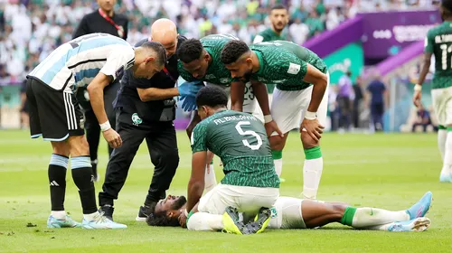 Imagini șocante după Argentina – Arabia Saudită: fractură facială pentru jucătorul de la Campionatul Mondial din Qatar care a fost operat de urgență