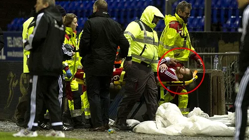 FOTO - Accidentare îngrozitoare la un meci din Scoția! Atenție: Imagini greu de suportat