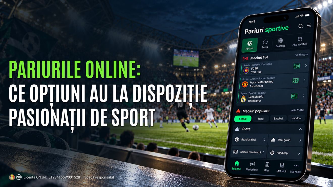 (P) Pariurile online: Ce opțiuni au la dispoziție pasionații de sport?