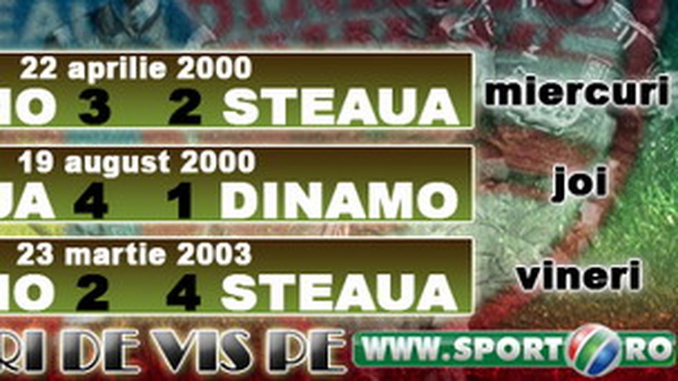 "El Clasico" Dinamo - Steaua se joacă pe www.sport.ro!