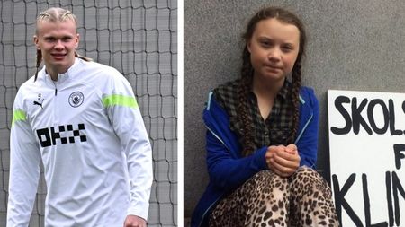Cele mai tari reacții după ce Erling Haaland și-a împletit părul în două cozi: „Ce mare s-a făcut Greta Thunberg” | FOTO