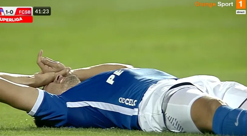 Dragoș Nedelcu a ieșit în lacrimi de pe teren. Mijlocașul Farului s-a accidentat și a început să strige de durere în meciul cu FCSB