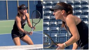 Simona Halep sfidează la maxim interdicția! Ce a făcut românca pe arena centrală a unui turneu de top, cu o lună înainte de startul competiției. VIDEO