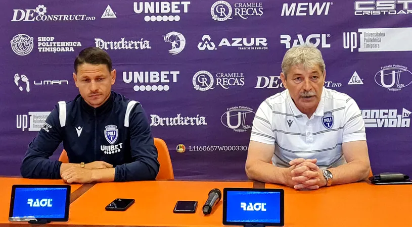 Poli Timișoara, înainte de manșa tur a barajului cu FC Brașov: ”Sperăm să mai spălăm ce e de spălat din rușinea că am ajuns aici.” Scutaru rămâne exclus din lot