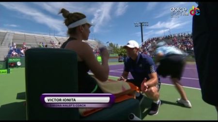 "Trebuie să fac ceva!" Moment cheie în victoria Simonei, la 4-3 pentru Giorgi. Dialogul dintre Halep și antrenor