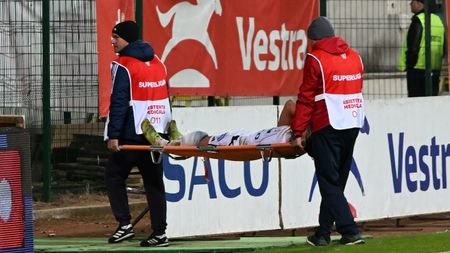 A fost dus direct la spital! Lovitură cumplită pentru liderul din Superliga