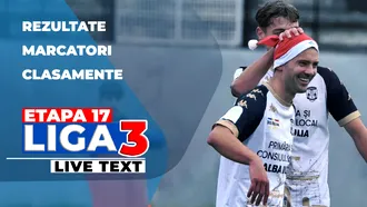 Etapa 17 Liga 3 | Cetatea Turnu Măgurele încheie prima parte a sezonului fără eșec, Progresul Fundulea a obținut scorul ultimei runde din 2025