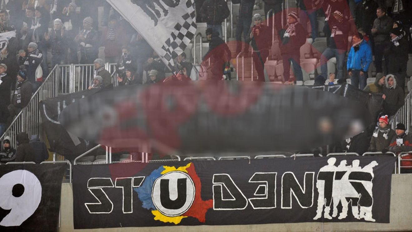 FOTO - fanii lui "U" au stricat tot ce făcuseră bun până acum! Mesajul care îi descalifică pe ultrașii ardeleni