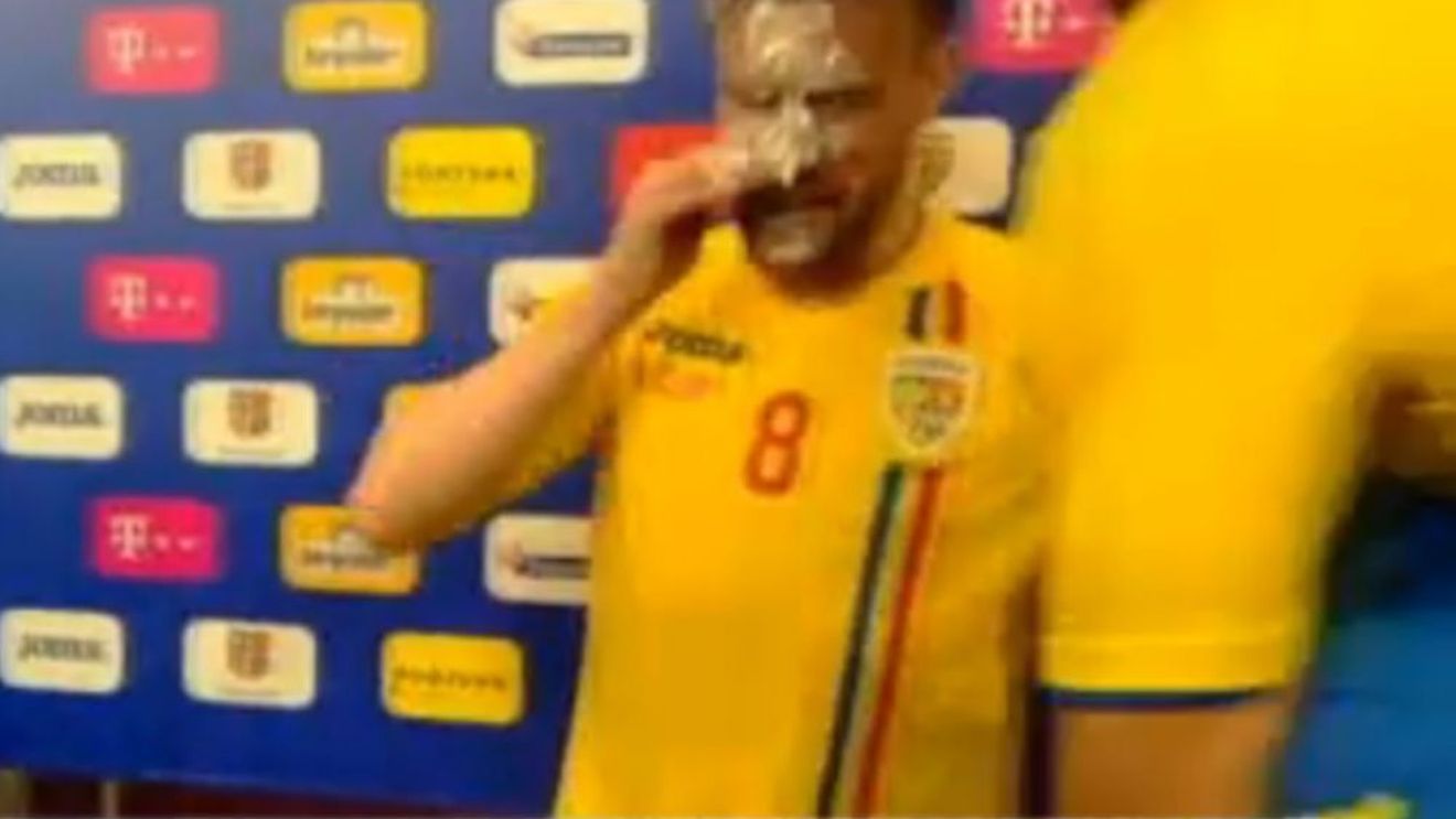 "Birthday boy" Pintilii. Prima perlă la 33 de ani: "Bine că am luat cele trei puncte :) ". Interviul a fost întrerupt de Budescu&Co, care l-au umplut de frișcă