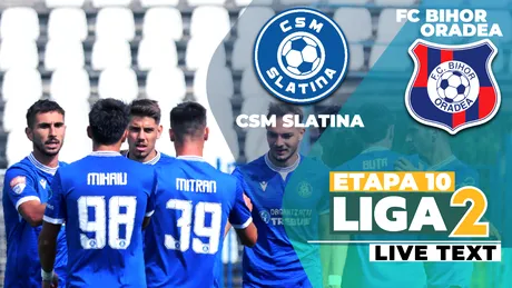CSM Slatina învinge FC Bihor în inferioritate numerică. Orădenii au irosit un penalty și apoi au încasat un nou gol