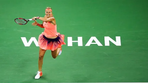 Petra Kvitova, irezistibilă la Wuhan. Cehoaica a repetat scenariul cu Halep din semifinale și în finala cu Cibulkova