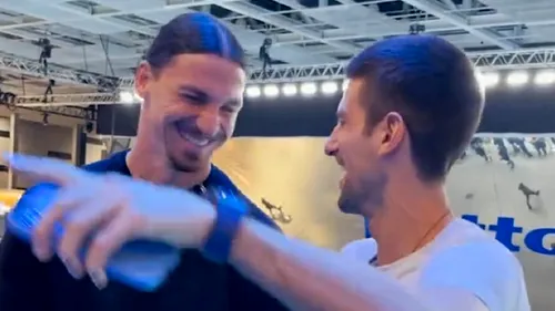 Zlatan Ibrahimovic și Novak Djokovic, discuție ca între bărbați surprinsă de camere: „Ea a venit la mine!