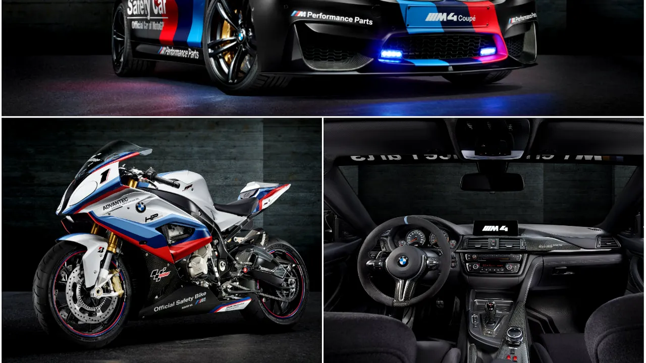 FOTO | Cum arată noile safety car și safety bike pentru sezonul 2015 din MotoGP: BMW M4 Coupe și BMW S 1000 RR