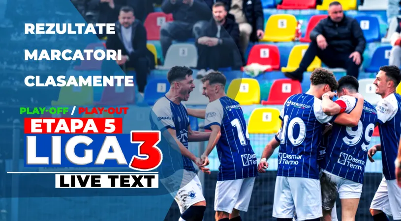 Liga 3, etapa 5 din play-off și play-out | În derby-urile dintre primele clasate din Seriile 2, 3 și 4, doar Știința Poli Timișoara s-a impus