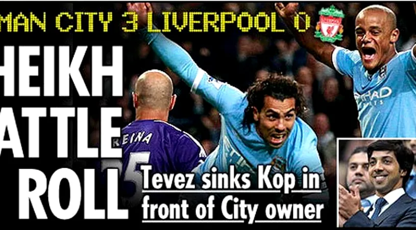 Liverpool, măcelărită de City** VIDEO| Dubla lui Tevez a răpus 