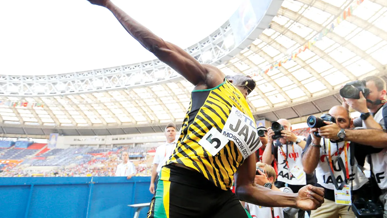 Usain BOpt! Jamaicanul a făcut tripla la Mondialul de la Moscova: aur la 100 m, 200 m și 4x100 m