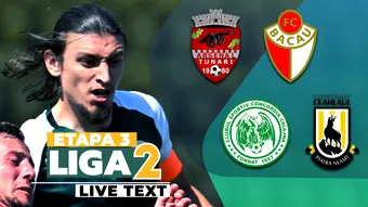 CS Tunari – FC Bacău și Concordia – Ceahlăul încep la ora 11:00. Trupa nemțeană stă cel mai bine în clasamentul Ligii 2 dintre cele patru echipe