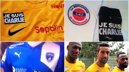 FOTO | Fotbalul din Franța reacționează în urma atentatului din Paris. Mai multe cluburi vor purta mesajul "Je suis Charlie" pe tricouri