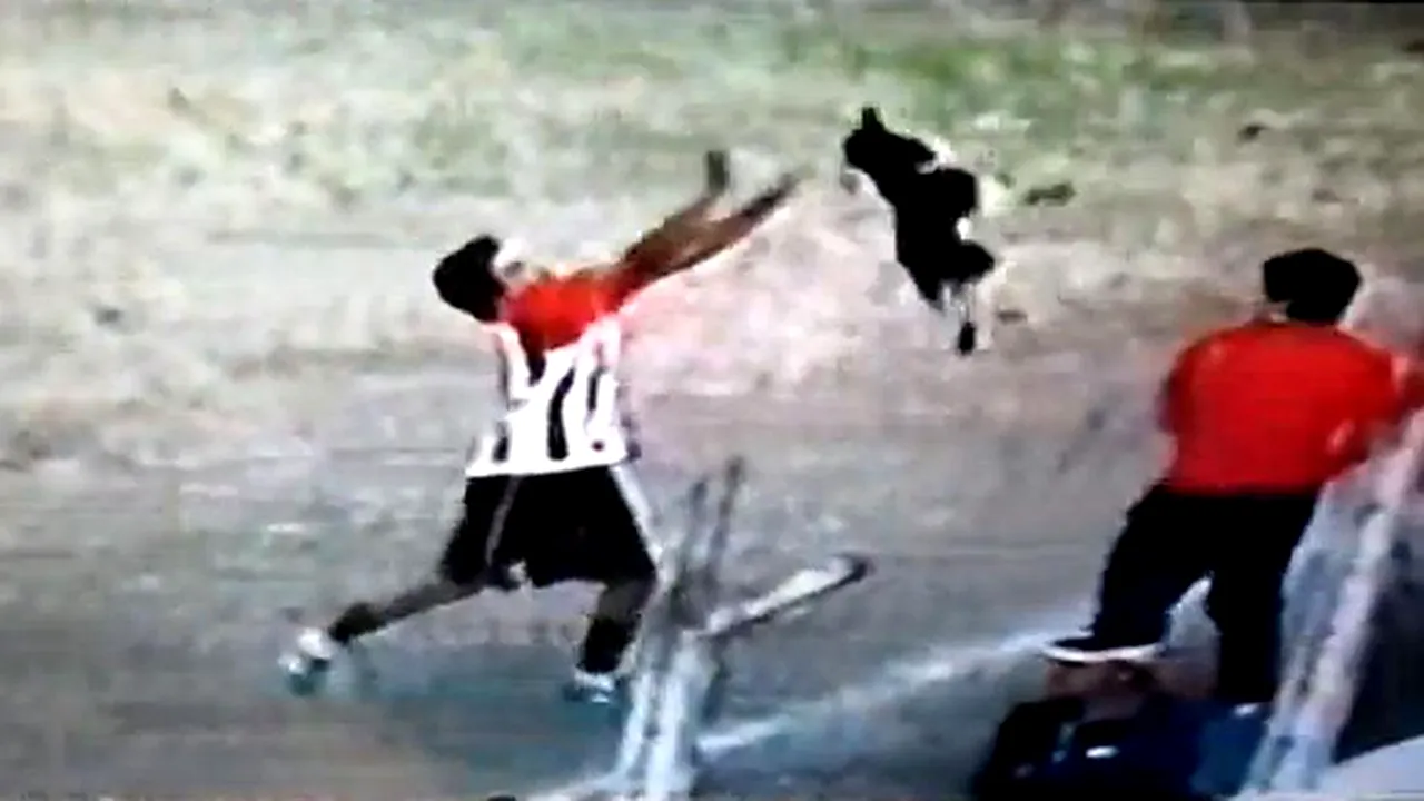 Fotbalistul fără suflet! VIDEO A apucat câinele de gât și l-a aruncat în gard! Cum a fost pedepsit jucătorul