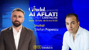 „Ai Aflat! cu Ionuț Cristache” începe marți, 22 iulie, de la ora 15.00, live pe Gândul. Invitat: Ștefan Popescu