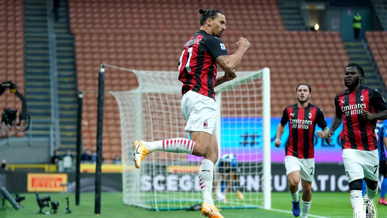 Zlatan Ibrahimovic, show total în derby-ul Inter - Milan! Suedezul, în formă maximă după ce a învins coronavirusul. A reușit dubla, dar a ratat și un penalty | VIDEO