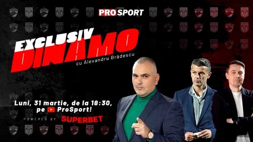 „EXCLUSIV DINAMO”, de la ora 18.30! Aflăm adevăratul motiv pentru care Dinamo nu poate să o bată pe FCSB de 8 meciuri! Comentăm LIVE din studio