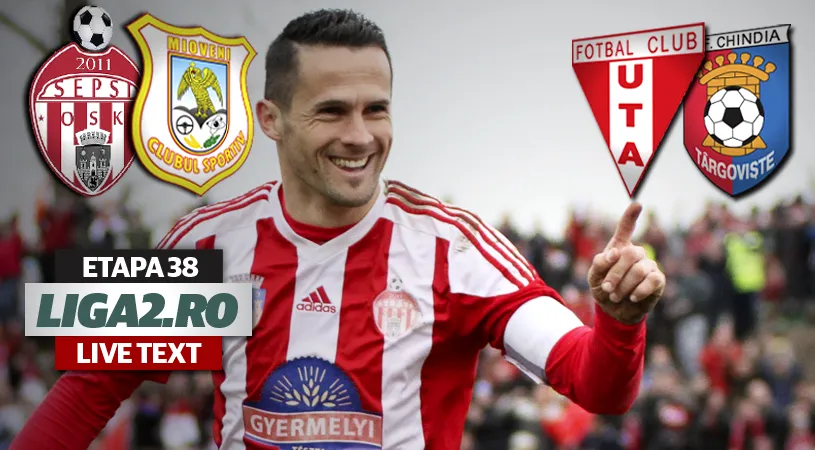Sepsi și UTA au încheiat sezonul Ligii 2 cu remize pe teren propriu.** Covăsnenii sărbătoresc promovarea, arădenii au un baraj greu de trecut pentru a ajunge în Liga 1