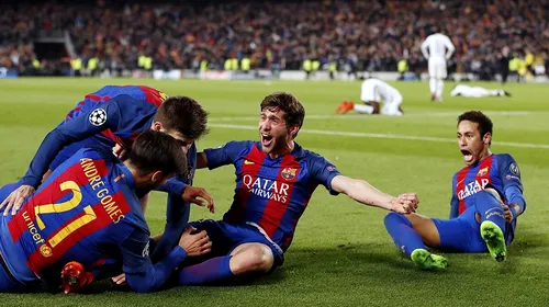 Le vom povesti copiilor această seară! FABULOS! MEMORABIL! Barcelona rescrie istoria fotbalului și se califică în sferturi după 6-1 în returul cu PSG. Catalanii au înscris trei goluri după minutul 88, Sergi Roberto a devenit EROU. Dortmund merge mai departe după 4-0 cu Benfica