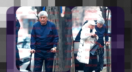 Mircea Lucescu a părăsit, în cârje, spitalul! Soția selecționerului l-a sprijinit pas cu pas. Avem imaginile zilei!