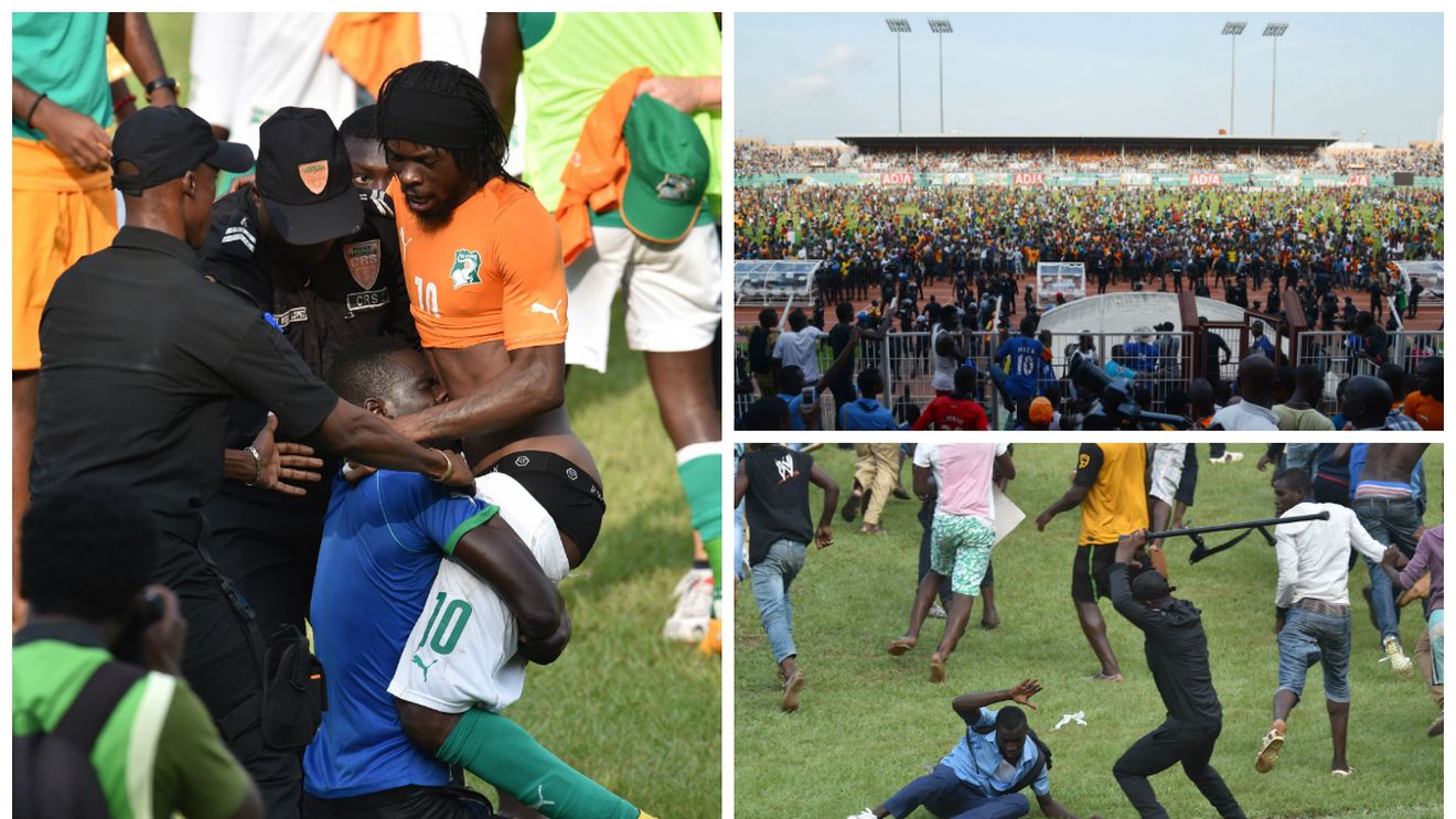 GALERIE FOTO | Bătaie ca-n "Șapte păcate" la finalul meciului dintre Coasta de Fildeș și Camerun