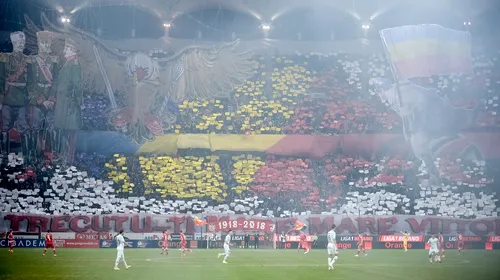 FOTO & VIDEO | „La trecutu-ți mare, mare viitor”. PCH și o lecție de patriotism la Marele Derby: cine apare pe coregrafia specială a ultrașilor, dedicată anului Centenarului. Răspunsul PRA: „Treceți batalioane române Carpații, un cântec…”
