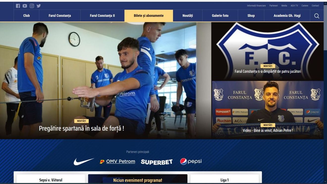 Fuziunea Viitorul - Farul s-a produs și în mediul online! Cum arată noul site al echipei constănțene