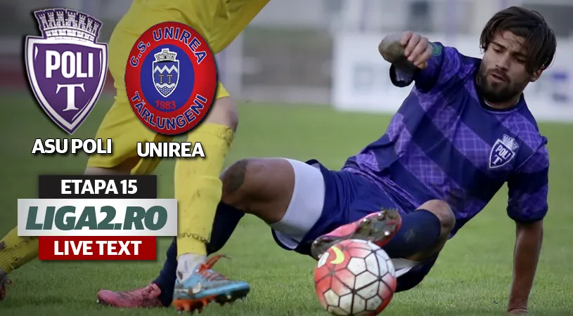 ASU Poli - Unirea Tărlungeni 2-0.** Mărgărit și Bădăuță ridică Timișoara de pe loc retrogradabil. Adi Matei pierde la debutul pe banca echipei ilfovene