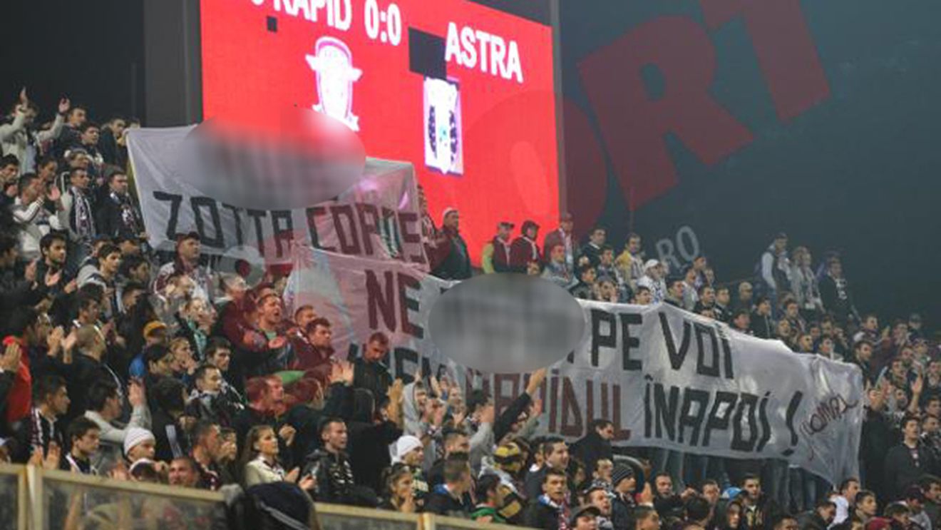 Fanii rapidiști își continuă REVOLUȚIA!** Zotta și Copos, înjurați în ultimul hal. Ce "primire specială" i-au făcut fostului arbitru