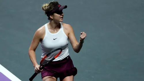 Elina Svitolina, prima finalistă la Turneul Campioanelor. Bencic a abandonat, iar sportiva din Ucraina își salvează sezonul, cu o primă finală pe 2019