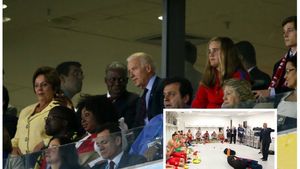 Vicepreședintele SUA, Joe Biden, a fost în vestiarul echipei după victoria cu Ghana: 2000 de oameni au controlat stadionul de bombe
