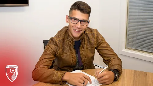 Mihai Dobre a spart gheața la Bournemouth. Mijlocașul în vârstă de 18 ani a marcat în tricoul noii echipe