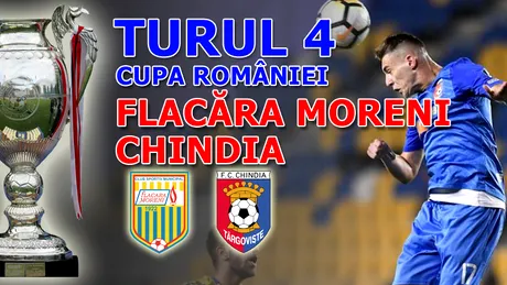 Chindia se califică dramatic în 16-imile Cupei României, cu gol marcat la Moreni în minutul 90+6.** Gabi Paraschiv, trimis în tribună după ce a vrut să-și scoată echipa de pe teren