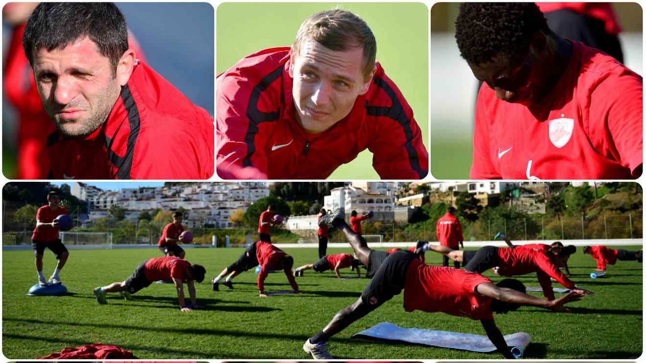 FOTO Chin câinesc. Stoican și-a epuizat jucătorii după înfrângerea cu Dinamo Kiev. Munteanu a revenit la antrenamente