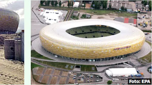 Se poate și la ei!** Cu șapte zile înainte de primul meci de la Euro 2012, stadionul de 200 de milioane de euro din Gdansk nu este terminat