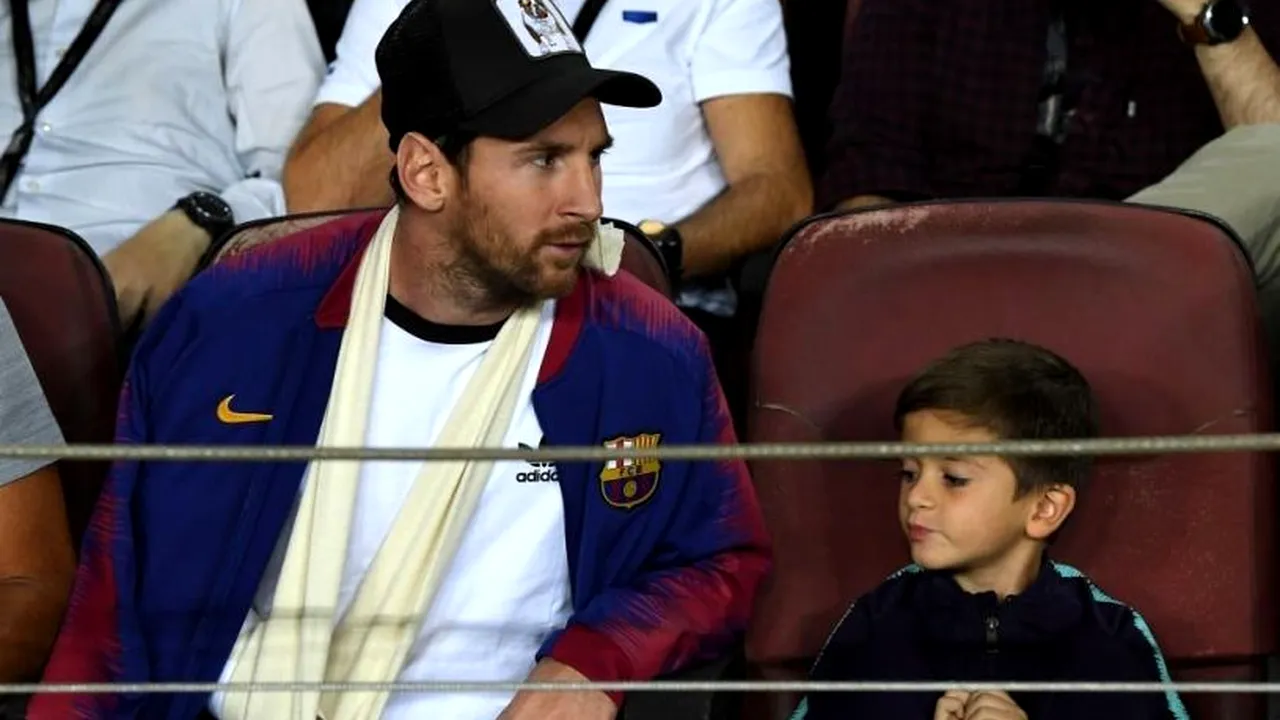 Messi a reluat de azi antrenamentele! Cum arată starul Barcelonei la 11 zile de când și-a fracturat brațul | FOTO