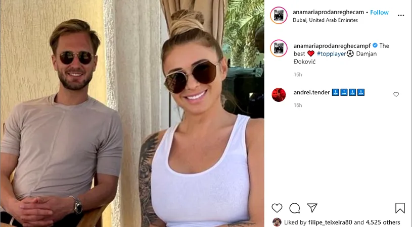 Anamaria Prodan s-a întâlnit cu Damjan Djokovic în vacanța din Dubai: „E cel mai frumos agent, super fit!”