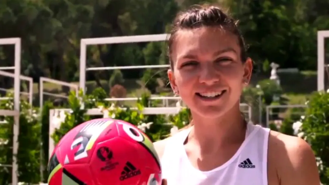 VIDEO | Halep susține România la Euro! Simona a jonglat cu mingea de fotbal înaintea meciului cu Franța